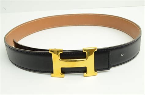 hermes men's black belts